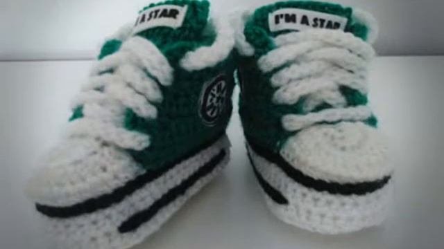 BABY HANDMADE CROCHET,KNITTING BOY,GIRLS TRAINERS/SHOE/SNEAKERS/ смотреть онлайн