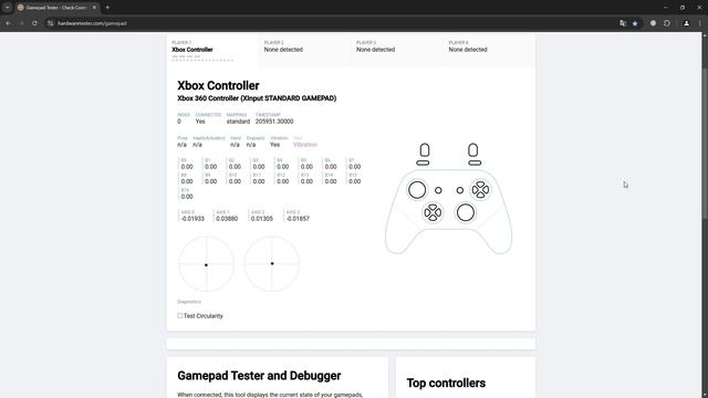 Gamepad Tester - Check Controllers and Joysticks Online - Google Chrome 2024-12-10 22-51-05 смотреть онлайн