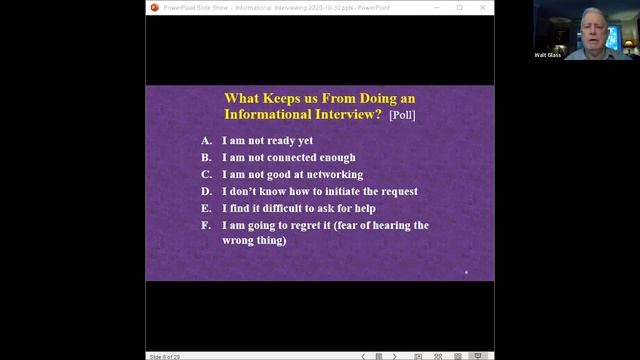 North Dallas / Plano Career Focus Group - 10/30/2020 - Informational Interviewing with Walt Glass смотреть онлайн