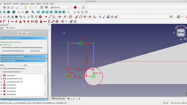 #freecad #maschinenbau #velomobil Teil 2 #sketcher #draft #cad #einzelteil #zusammenbau