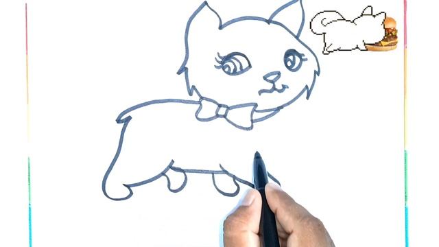 Bolalar uchun mushuk rasmini chizish / Рисуем кота для детей / Draw a cat for kids смотреть онлайн