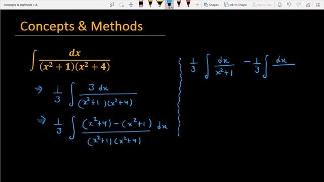 integral of '1/[(x^2+1)(x^2+4)]' || Evaluate '∫(1/(x^2+1)(x^2+4))dx ' | integrate 1/(x^2+1)(x^2+4) смотреть онлайн