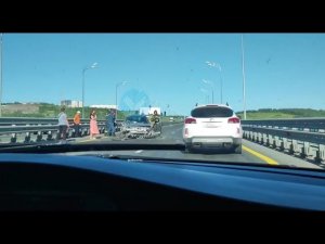 ДТП произошло утром на Президентском мосту.