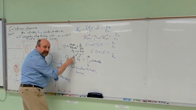 Gauss's Law for Cylindrical Geometry Pt II NonUniform Distribution смотреть онлайн