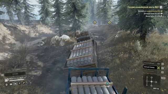 SnowRunner. Юкон. Подтопленные предгорья. Контракт "Секция конвеерной ленты №2" смотреть онлайн