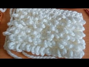 Очень пышный коврик крючком