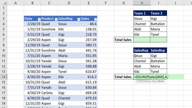 Excel Formula to Add Sales For Each Sales Team in Celebration of Andreas’s 1000 Excel Video EMT 155 смотреть онлайн