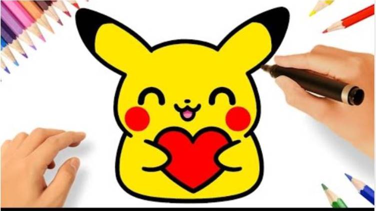 КАК НАРИСОВАТЬ ПИКАЧУ ЛЕГКО И МИЛО ❤️ смотреть онлайн