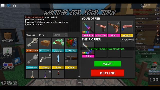 Trocando Pela Chroma Tides (Roblox MM2)
