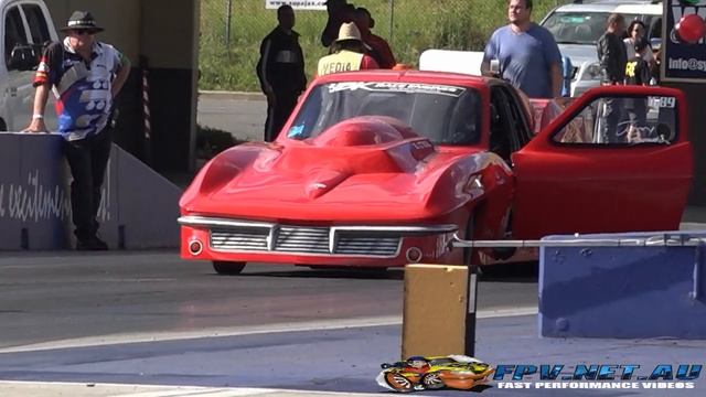 BK RACE ENGINES TWIN TURBO V8 CORVETTE 6.46 @ 217 MPH SYDNEY DRAGWAY 31.1.2015 смотреть онлайн