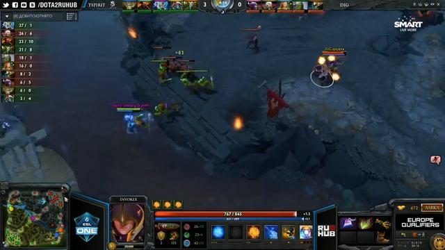 Team Spirit vs No Diggity ESL One Frankfurt, Сетка винеров, game 1 Русские комментаторы смотреть онлайн
