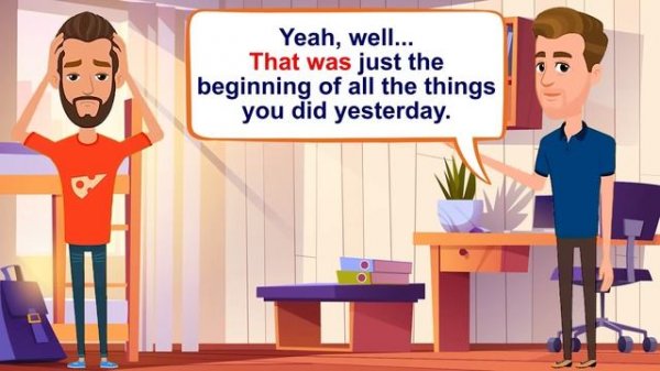 Past simple Conversation (Hangover - actions in the past) English Conversation Practice