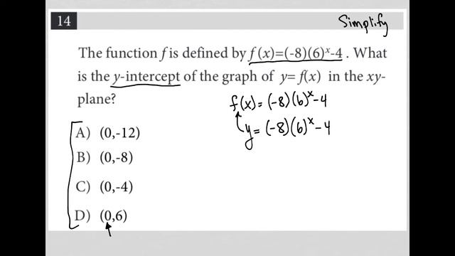 The function f is defined by f(x)=(-8)(6)^x-4. What is the y-intercept of the graph of y=f(x) in.. смотреть онлайн