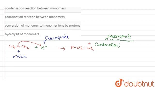 Polymer formation from monomers starts by: смотреть онлайн