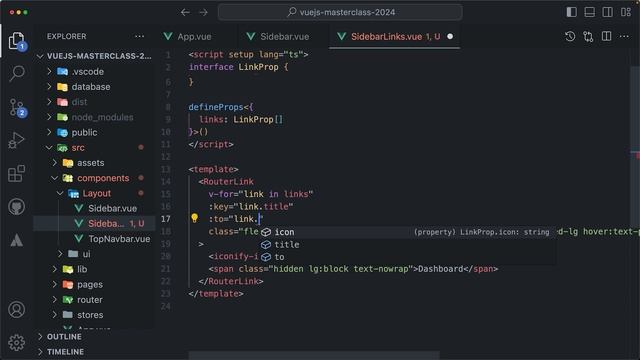 07_Extract a Reusable Vue Component for Sidebar Links смотреть онлайн