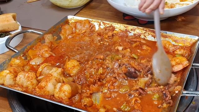 🐙철판낙곱새+볶음밥먹방🥘 뚱대창 팍팍! 때려넣은 개미짱집 낙곱새 먹방👧 Ft.소주,당면사리 Korean Food MUKBANG ASMR EATINGSHOW REALSOUND 요리