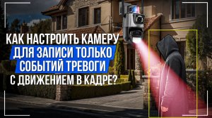 Как настроить камеру для записи только событий тревоги (с движением в кадре)?