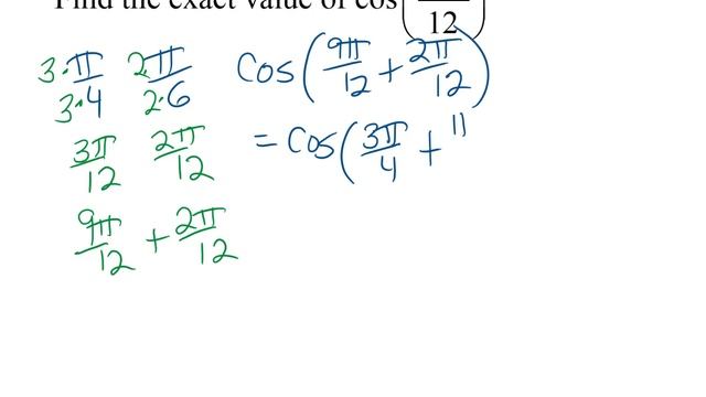 Trig Using Sum Formula to Find Cos(11pi/12) смотреть онлайн