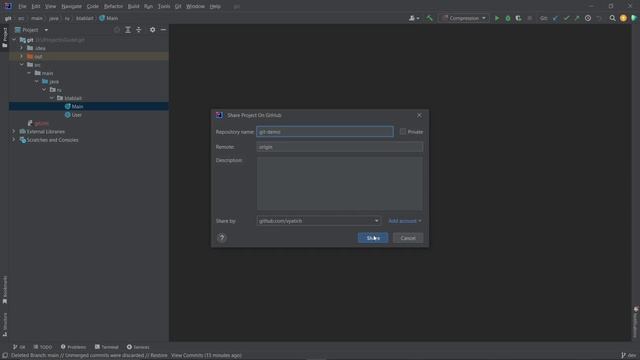 Git + Intellij Idea - выкладываем проект на GitHub (связываем репозитории) смотреть онлайн