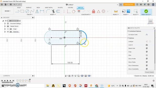 Autodesk fusion 360 session -3 ( creating polygon ellipse slot spline,conic curve and point ) смотреть онлайн