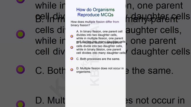 TOP 50 MCQ How do Organisms Reproduce 7 смотреть онлайн