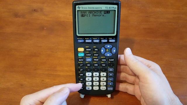 How To Clear Texas Instruments TI-83 Plus Calculator.