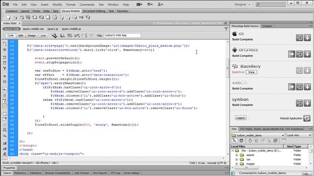 Judson Enhancing Jquery Mobile