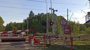 Железнодорожный переезд с близкого расстояния 🚦🚧🚂