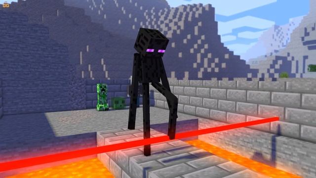 FLOOR IS LAVA Challenge 7  - Minecraft Animation
