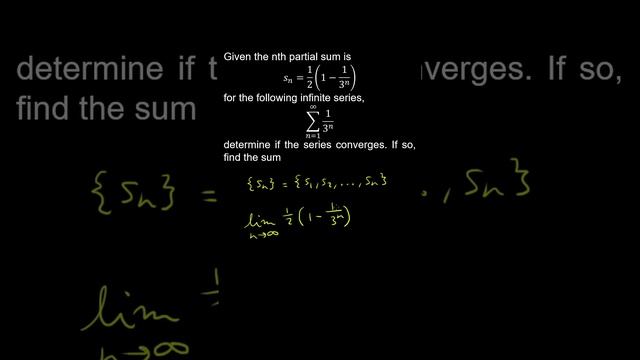 10.1c Infinite Series, Convergence, nth Partial Sum, Example - AP Calculus BC смотреть онлайн