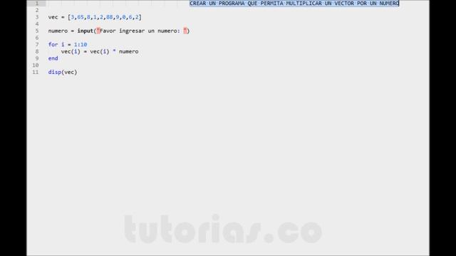 arrays – matLab (vector por numero) смотреть онлайн