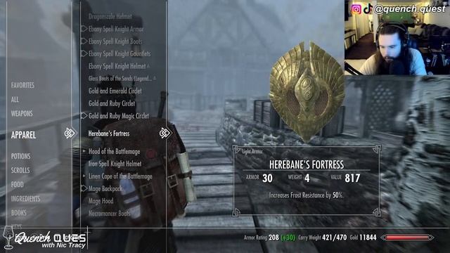 Chaotic Good Khajiit Battlemage Bard Gets Hitched - Quench Quest LIVE смотреть онлайн