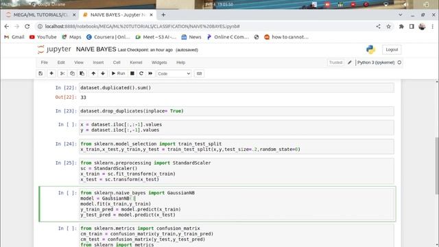 NAIVE BAYES CLASSIFICATION | MACHINE LEARNING PROGRAMS | PYTHON #AML331 #ktu #machinelearning смотреть онлайн