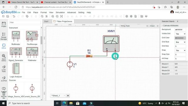 How To Measure Current In EasyEDA | How To Use Ammeter In EasyEDA