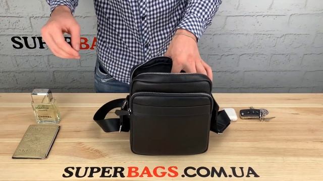 Обзор кожаной мужской сумки-мессенджера Tiding bag (43644) смотреть онлайн