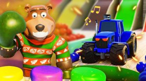 Трактор🚜Изучаем вместе цвета и цифры🔢Мультики для малышей