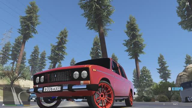 GTA 5 VAZ-2106-LADA+TUNING тревор подарил франклину не плохой и мощный аппарат для развлечения,