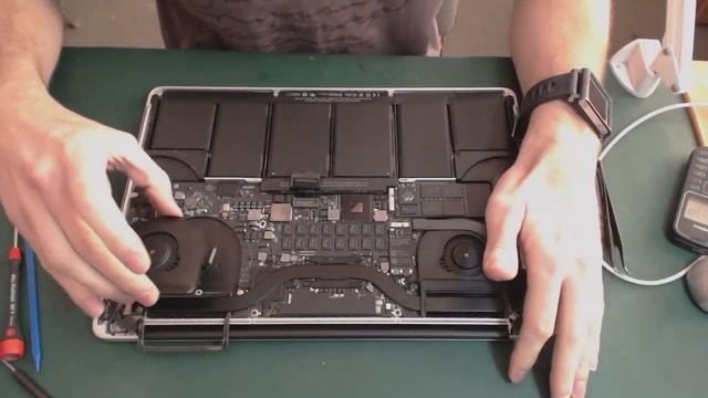 Замена кулера MacBook Pro Retina 15
