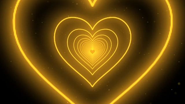 Heart Tunnel💛Neon Heart Background Video Loop 2 hours сердечки фон смотреть онлайн