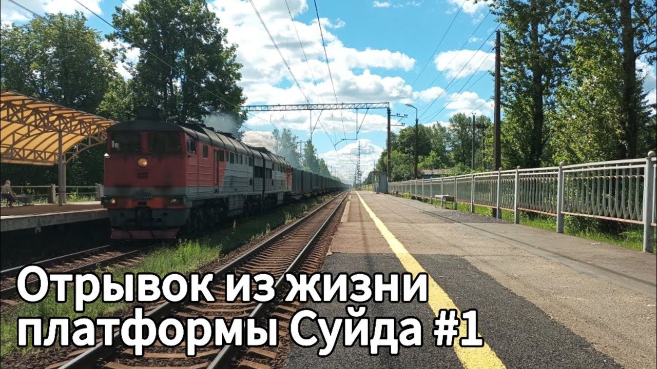 "Затишье перед бурей" по Варшавски. Подвижной состав на платформе Суйда Октябрьской железной дороги смотреть онлайн