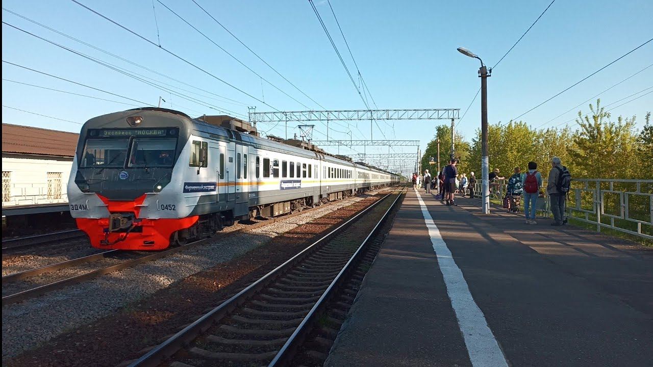 Разнообразное движение на Разанском ходу Московской железной дороги. Перегон Пески - Голутвин смотреть онлайн