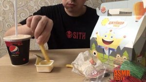 ASMRus Бургер кинг чикенбургер, картошка фри, pepsi, игрушка