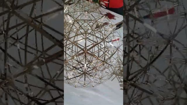 Люстра из нержавеющей стали в цвете "Титановое золото" смотреть онлайн