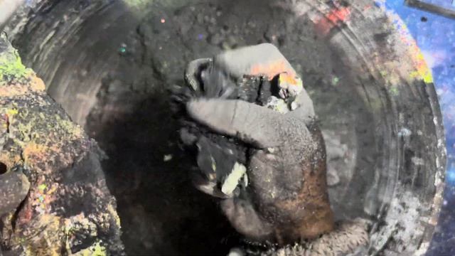 Soft, Crispy & Gritty Reforms Topped With Pigment | Charcoal | Black Dye | Black Pigment | ASMR |
