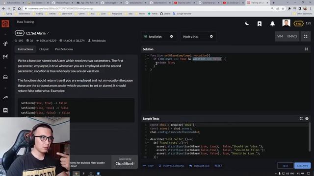 3. Set alarm | JavaScript смотреть онлайн