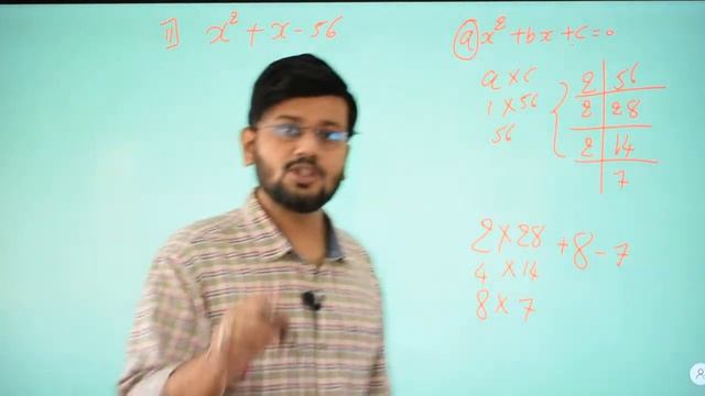 11 | x²+x-56 |X square + X - 56| middle term splitting | X ^ 2 + X - 56 | смотреть онлайн
