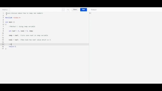C program to swap 2 numbers using temp variable in c||C program||Learn Programming смотреть онлайн