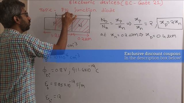 Previous year GATE question- GATE 2021- Electronic Devices(EDC)- PN Junction diode смотреть онлайн