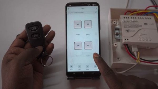 Tuya Smart Life 4ch smart switch Add 2CH On & Off 433Mhz remote control