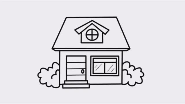 Рисуем ДОМ Раскраска Рисуем Раскраски Draw the HOUSE Coloring смотреть онлайн